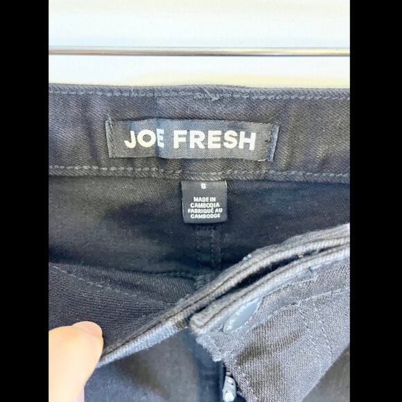 Joe Fresh Black Denim Raw Hem Skirt - Size 8 - Picture 2 of 7